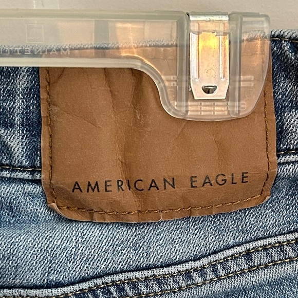 American Eagle Outfitters Distressed Blue Ripped Kids Jeans, size 26x28 - Picture 5 of 9